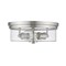 Z-Lite Bohin 2 Light Flush Mount, Brushed Nickel And Clear Seedy 464F13-BN - alternate 2